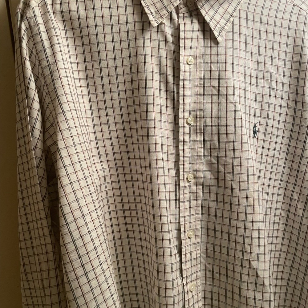 Mens Ralph Lauren button down polo shirt xxl . Nice for work or outing